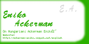 eniko ackerman business card
